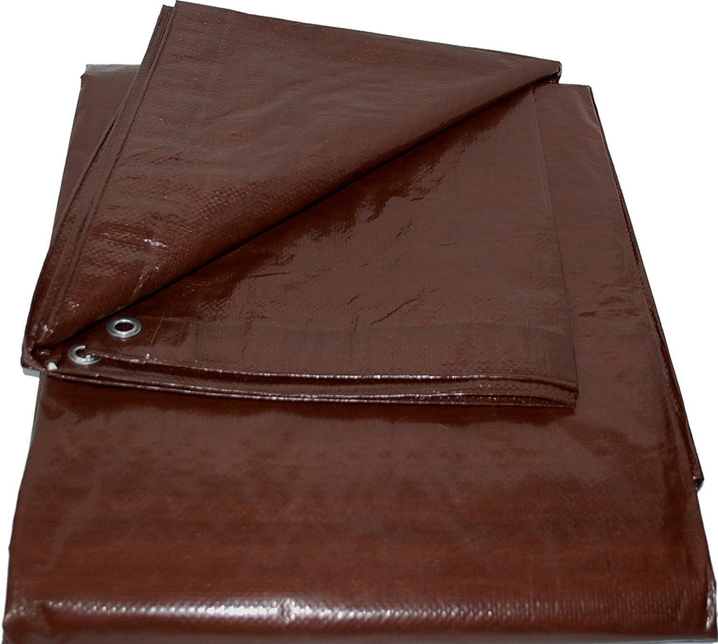 Brown/Black Heavy Duty Tarp, 8-9 Mil Thick, 18x24, Pack of 2 U6332