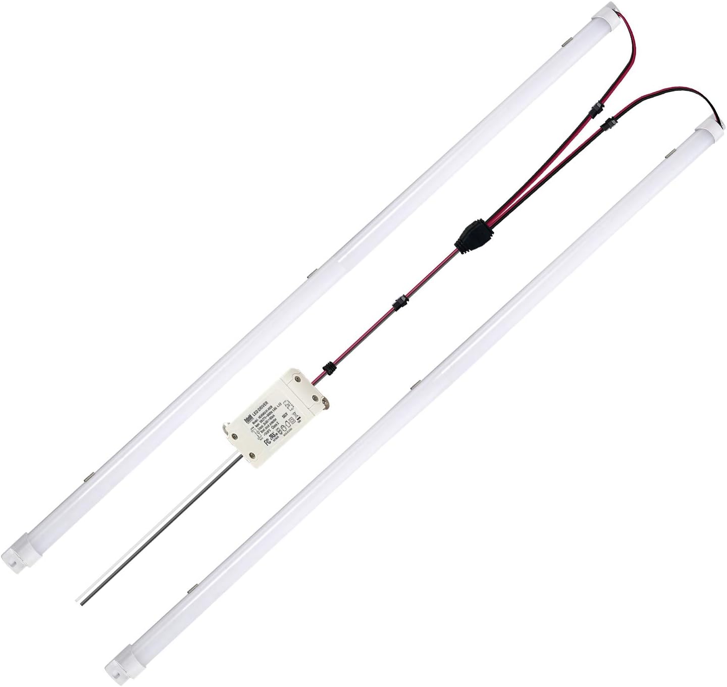 2x4 FT LED Troffer Retrofit Kit, 36W, 5400LM, Daylight White 5000K, 0-10V Dimmable, Pack of 2 N125095