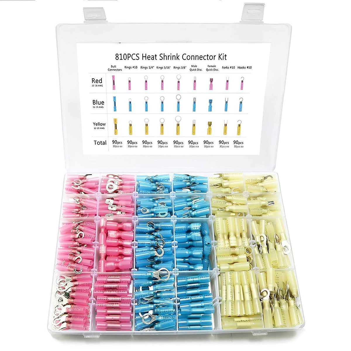 800 Pcs Waterproof Wire Crimp Connectors Kit O775906