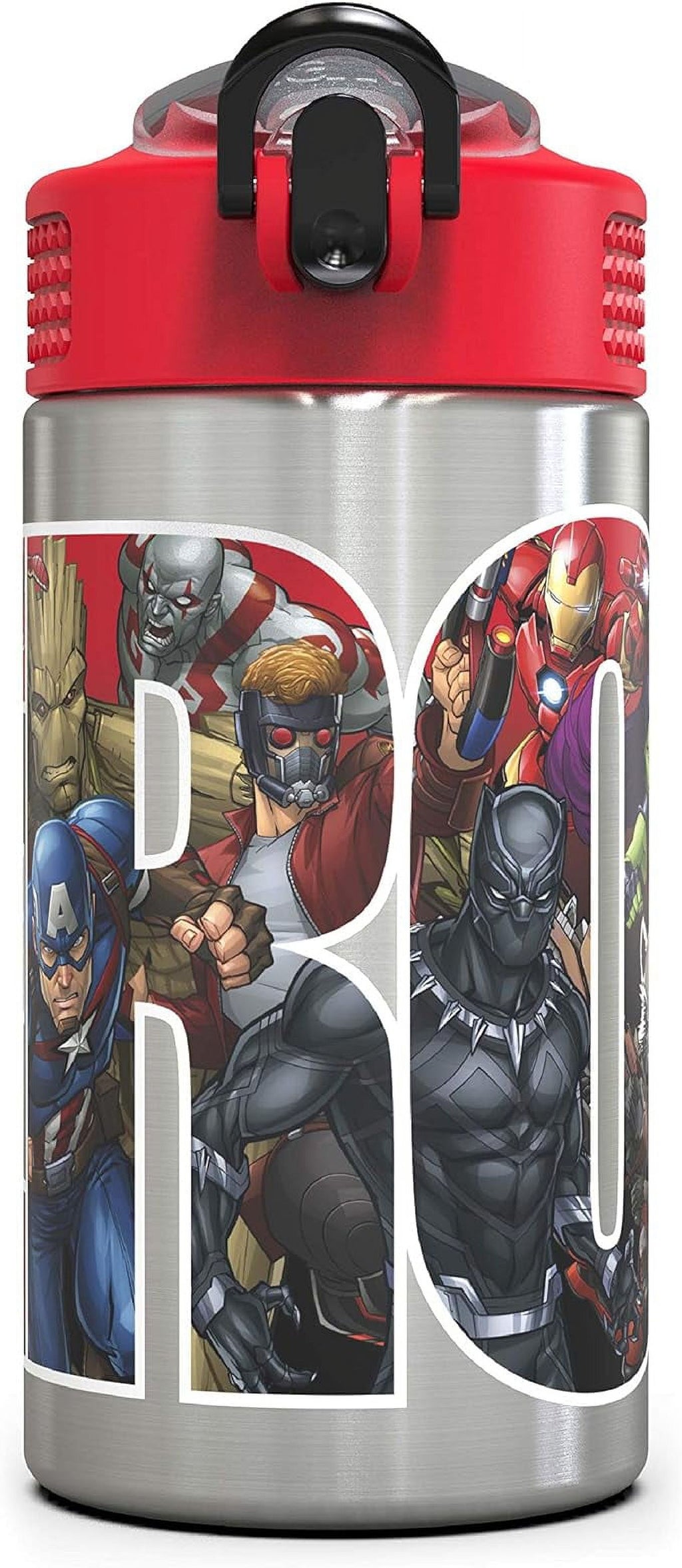 Stainless Steel Water Bottle with Straw Spout, 15.5 oz Q871097