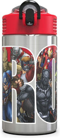 Stainless Steel Water Bottle with Straw Spout, 15.5 oz Q871097