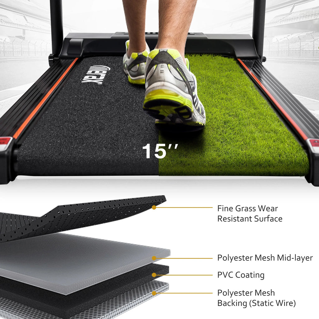Folding Incline Treadmill Electric Running Machine 12 Preset Programs 3 Level Incline 500LBS Capacity V74339