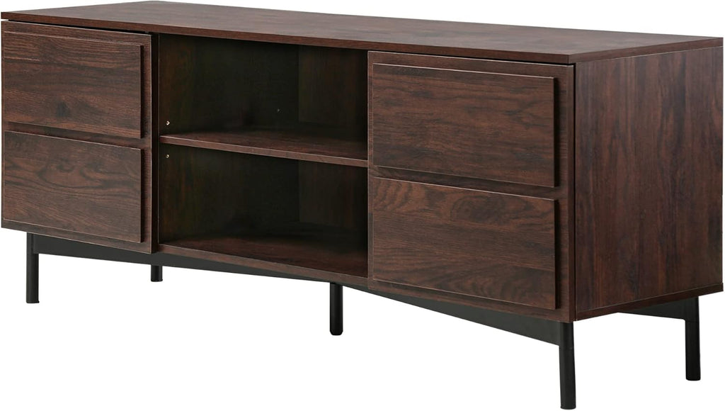 Rustic Walnut Wood TV Stand B74425
