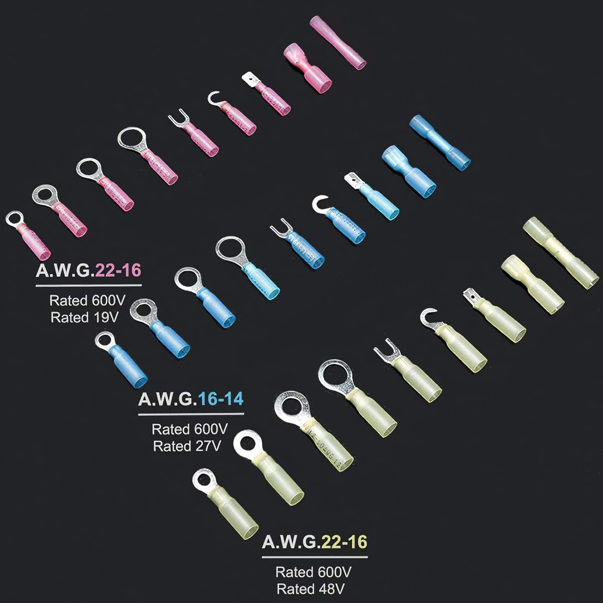800 Pcs Waterproof Wire Crimp Connectors Kit O775906