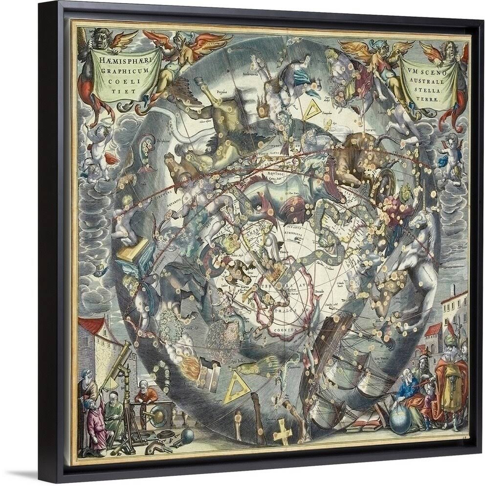Black Float Frame Canvas Art - 20 x 20 C219