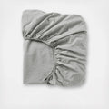 Organic Crinkled Percale Fitted Sheet Queen Pewter S45768