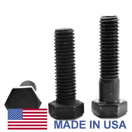 9/16 inch-18 x 6 inch Fine Thread Grade 5 Hex Cap Screw, Black Oxide, Pk 10 Q68875