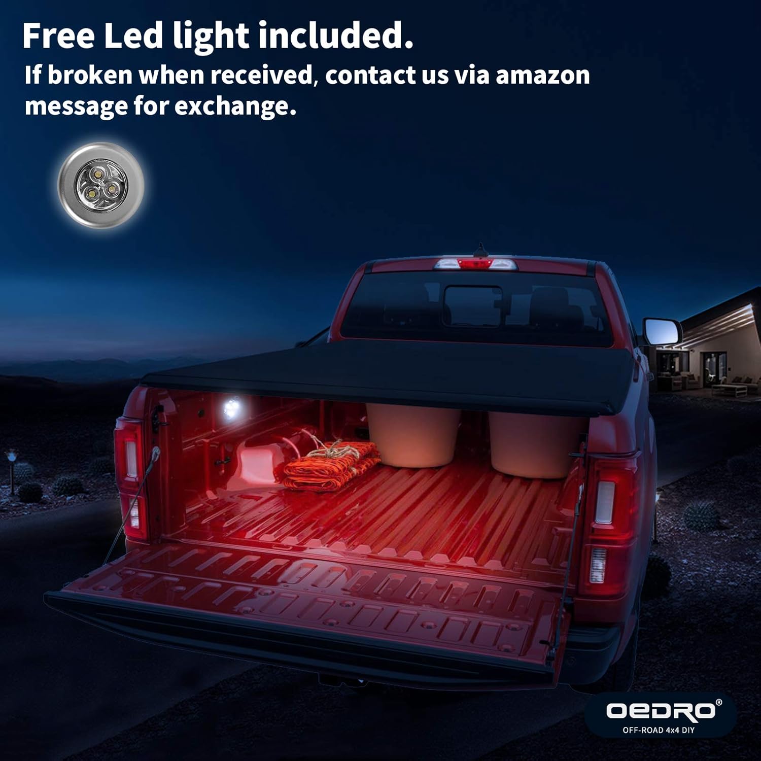 Soft Quad Fold Truck Bed Tonneau Cover for 5.6 Ft Bed E965126