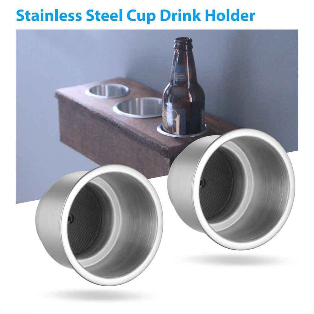 6X Stainless Steel Cup Drink Holders with Drain G9804