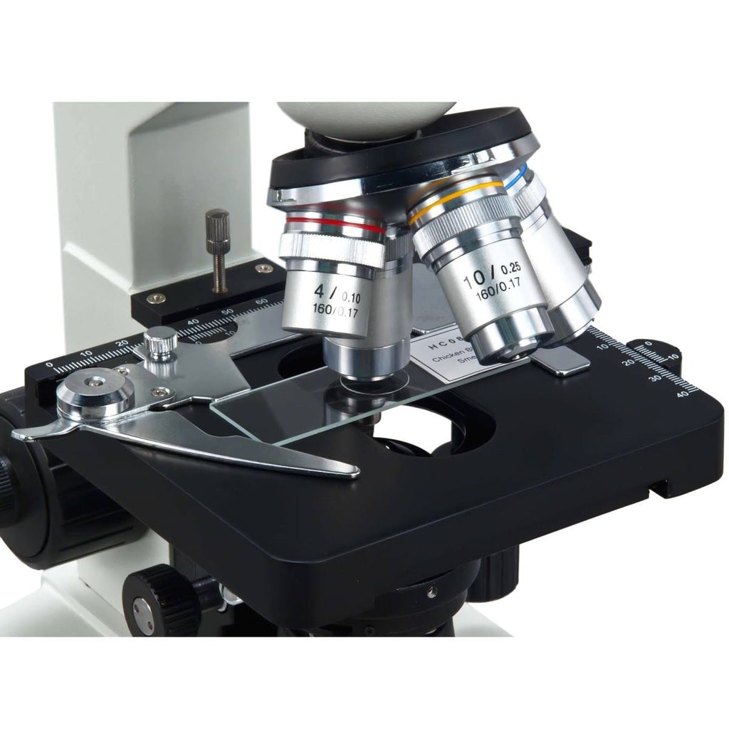 40X-2500X Lab Binocular Biological Compound LED Microscope with Vinyl Carrying Case B1757