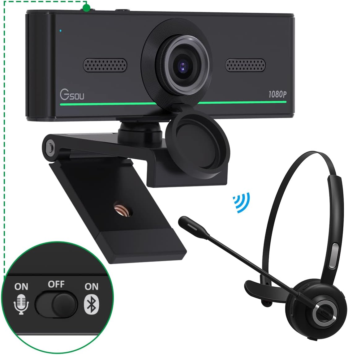 FHD 1080p USB Webcam with Microphone F851808