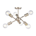 6-Light Semi Flush Mount in Satin Nickel N458382