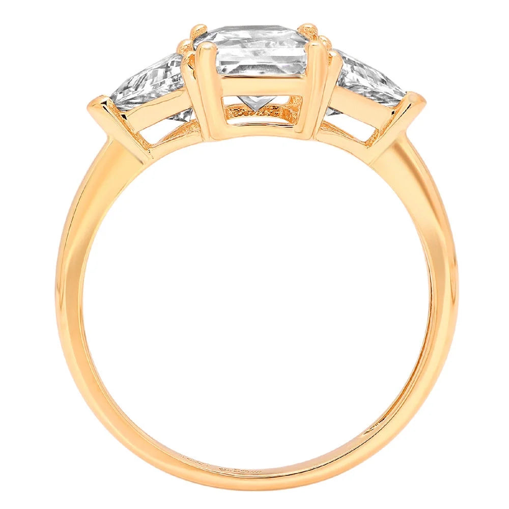 18K Yellow Gold Three-Stone Diamond Engagement Ring M74763