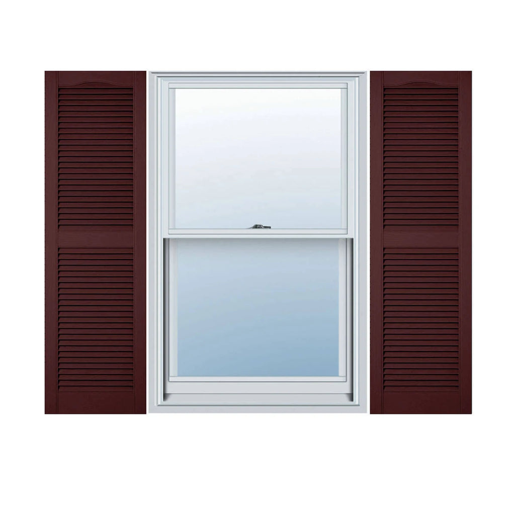 14 1/2 inchw x 94 inchh Vinyl Open Louver Shutters with Shutter-Loks Z2288