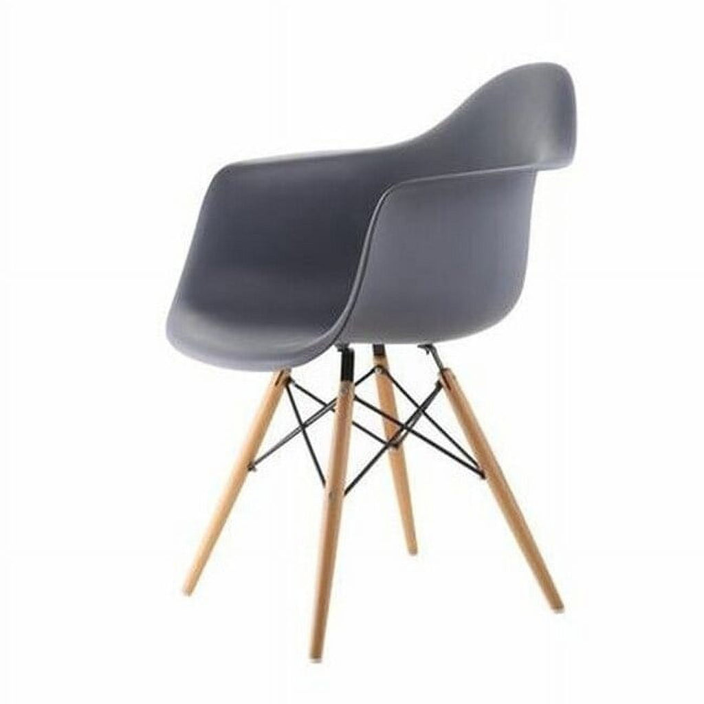 Grey Mid-Century Wood Dining Chair T8890