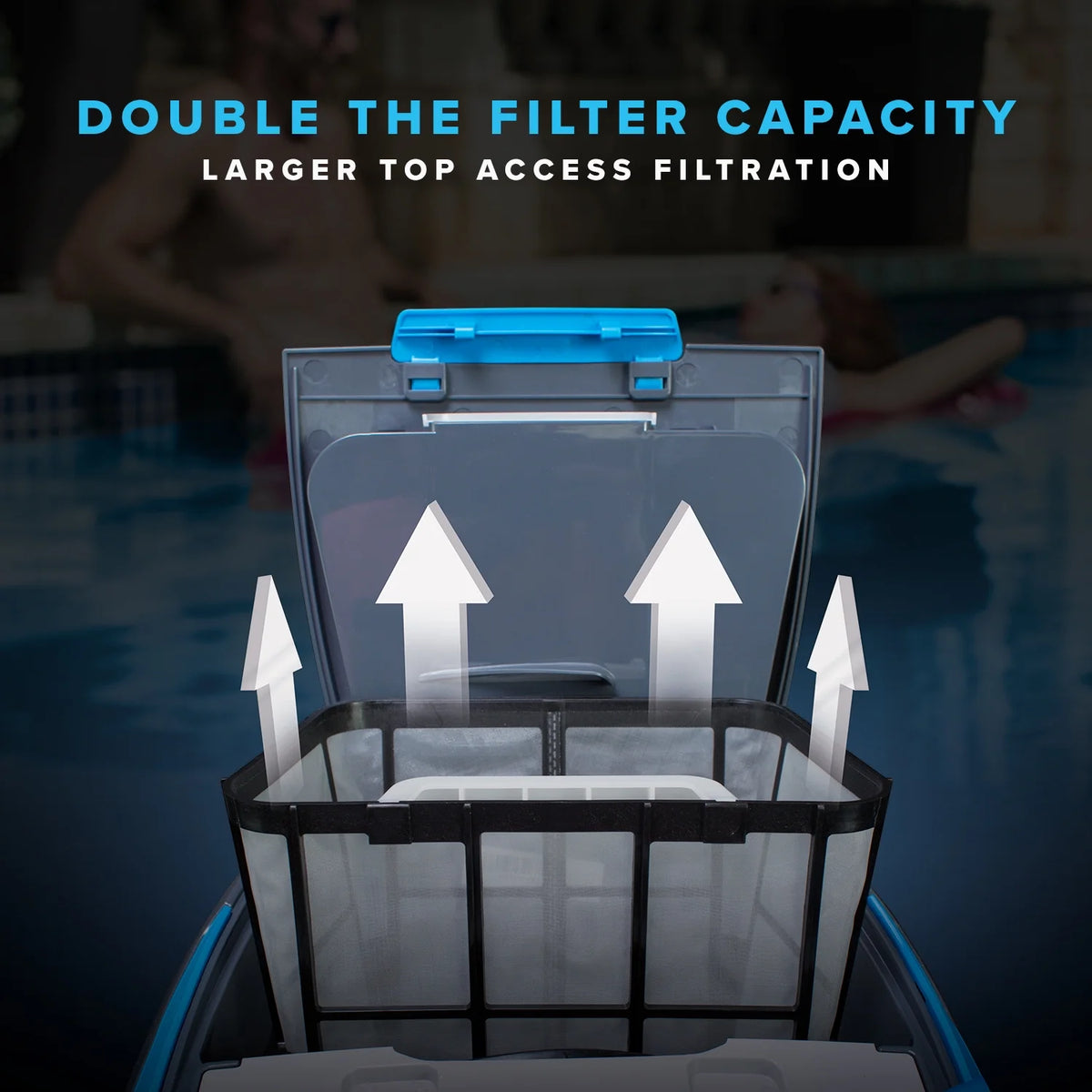 Robotic Above Ground Pool Cleaner with Top Load Filter Basket X8901