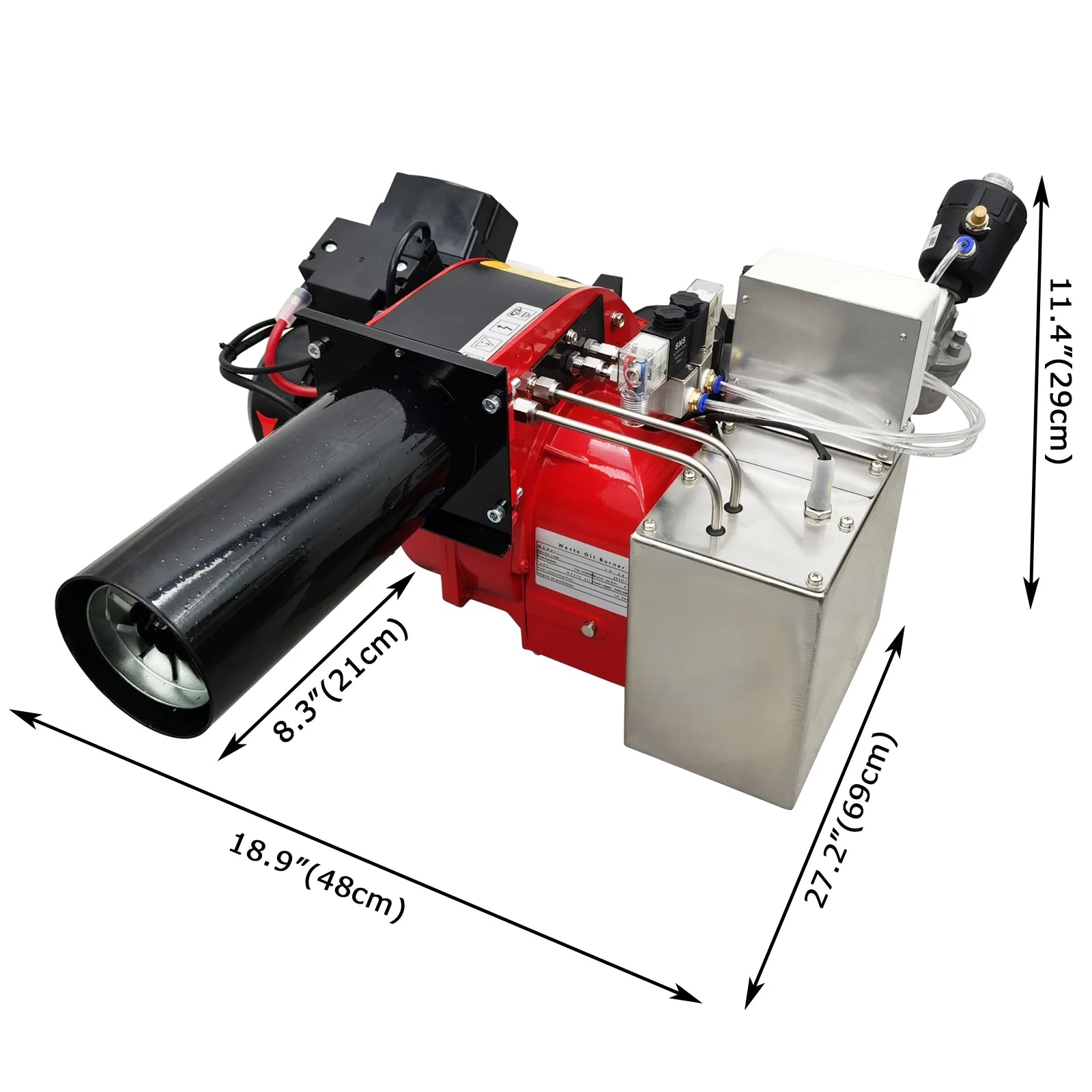 Waste Oil Heater Furnace Air Atomizing Heavy Oil Burner 220V Y455606