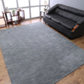 Hand Knotted Wool Area Rug, 3'x5', Light Blue L461