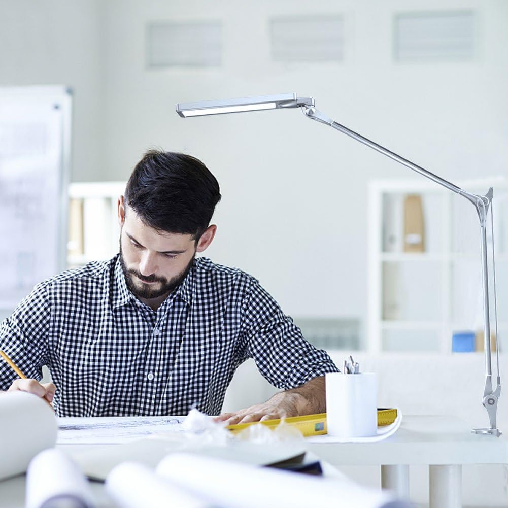 Metal Architect LED Desk Lamp with Clamp C80494
