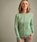 Green Cashmere Crew Neck Cardigan M185