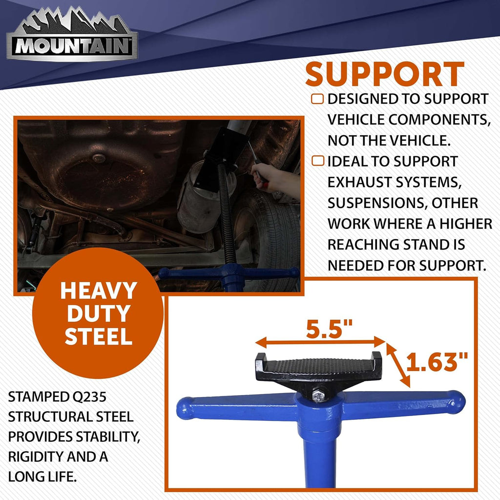Utility Underhoist Stand and Vehicle Component Support Stand; Heavy Duty Steel, 1,500 Lb. Lift Capacity Y887422
