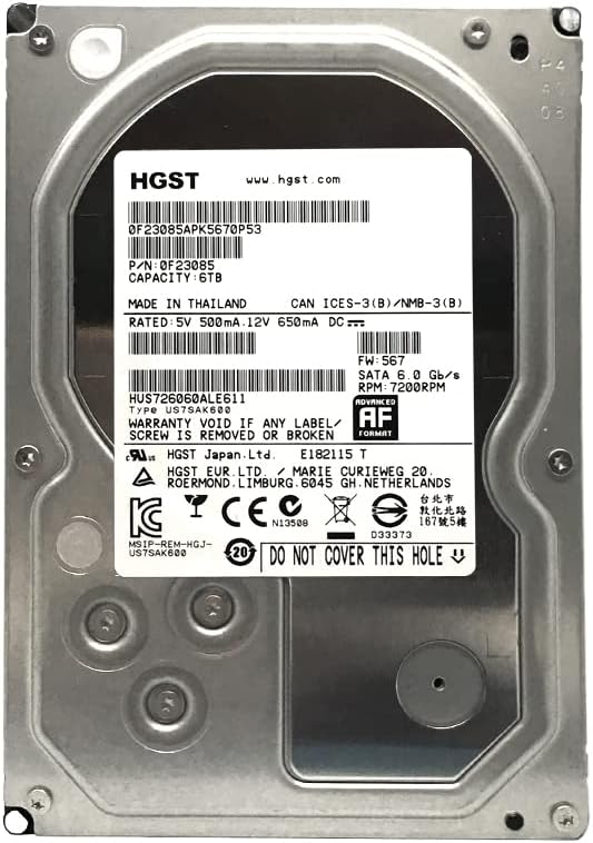 6TB 7200RPM 128MB Cache SATA 6Gb/s 3.5-inch Enterprise Hard Drive Pack of 2 V967265