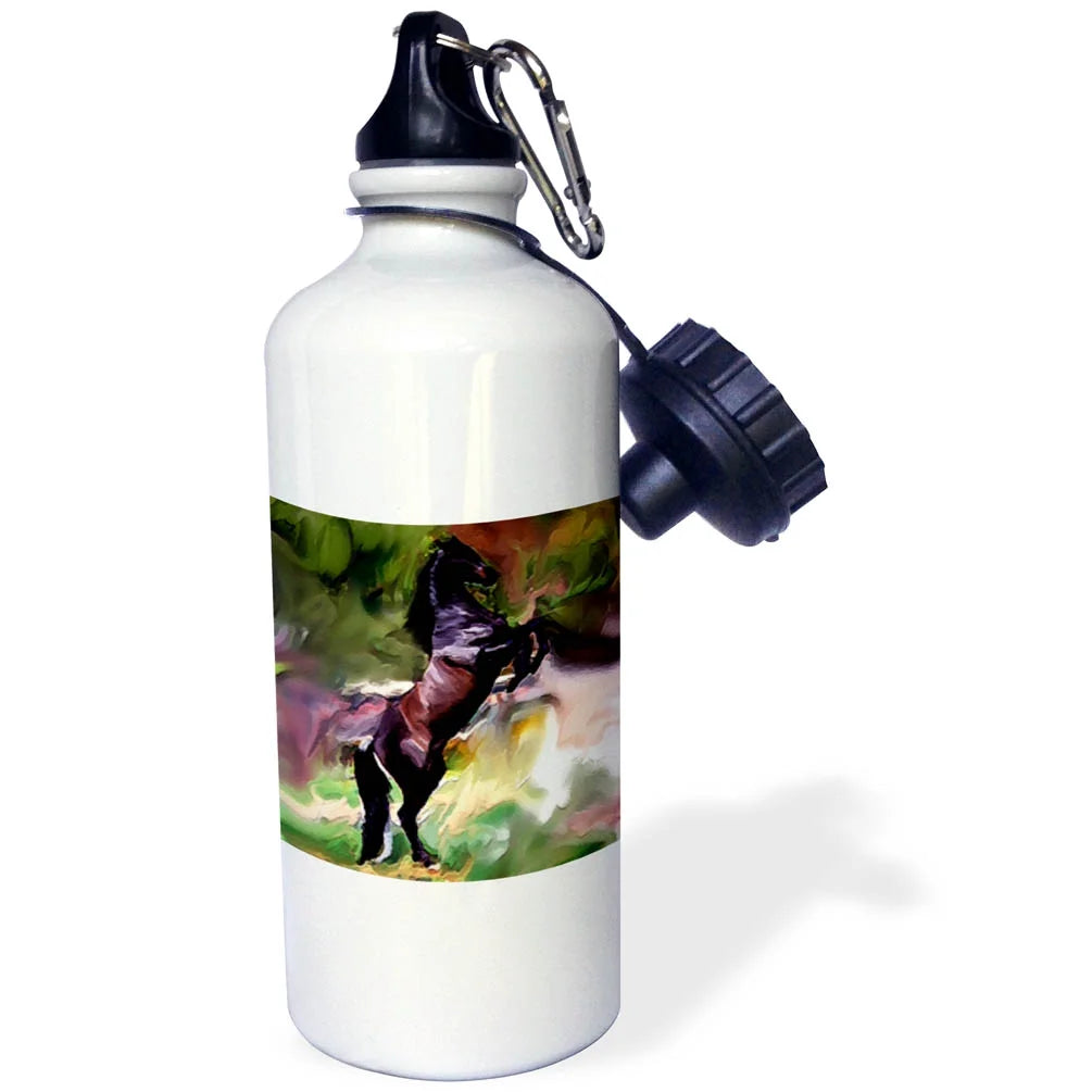 Black 21 oz Sports Water Bottle Y5304
