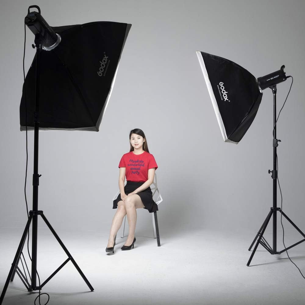 2 Pack 800Ws Photo Speedlite Studio Flash Strobe Monolight Bowens Mount Kit with Softbox, Light Stand, Barn Door Kit, Reflector Y78865