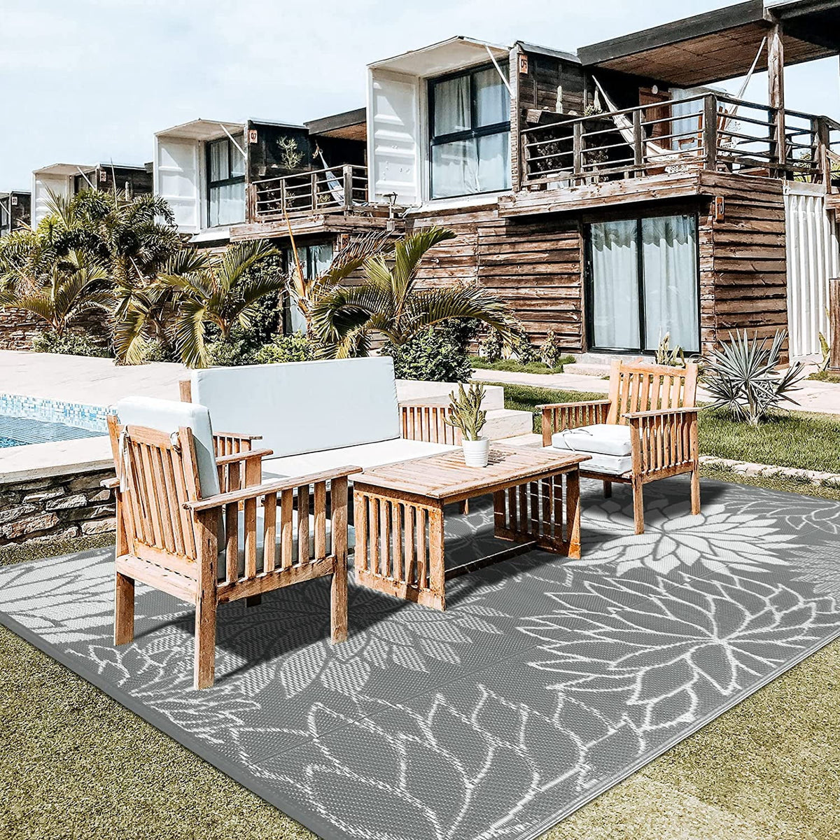 6'x 9' Waterproof Outdoor Patio Rug K7818