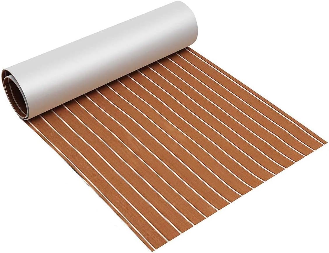 EVA Foam Teak Floor Decking Sheet (94.5''x36'') Pack of 2 G7048