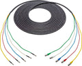 12G-SDI-4K UHD 5-Channel BNC Female to HDBNC Male Snake Cable Black 10 ft. Q532540