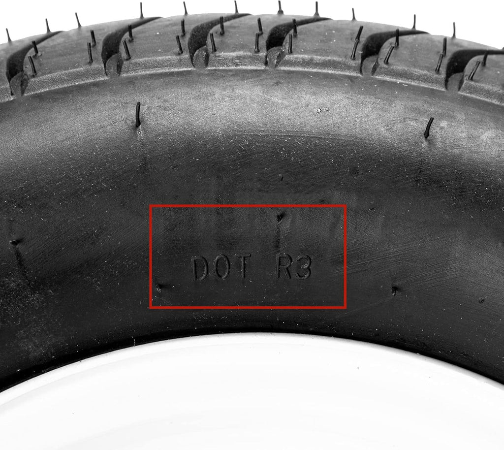 5.30 x 12 Trailer Tire and Wheel 5 Lug White Spoke Pack of 2 F2242