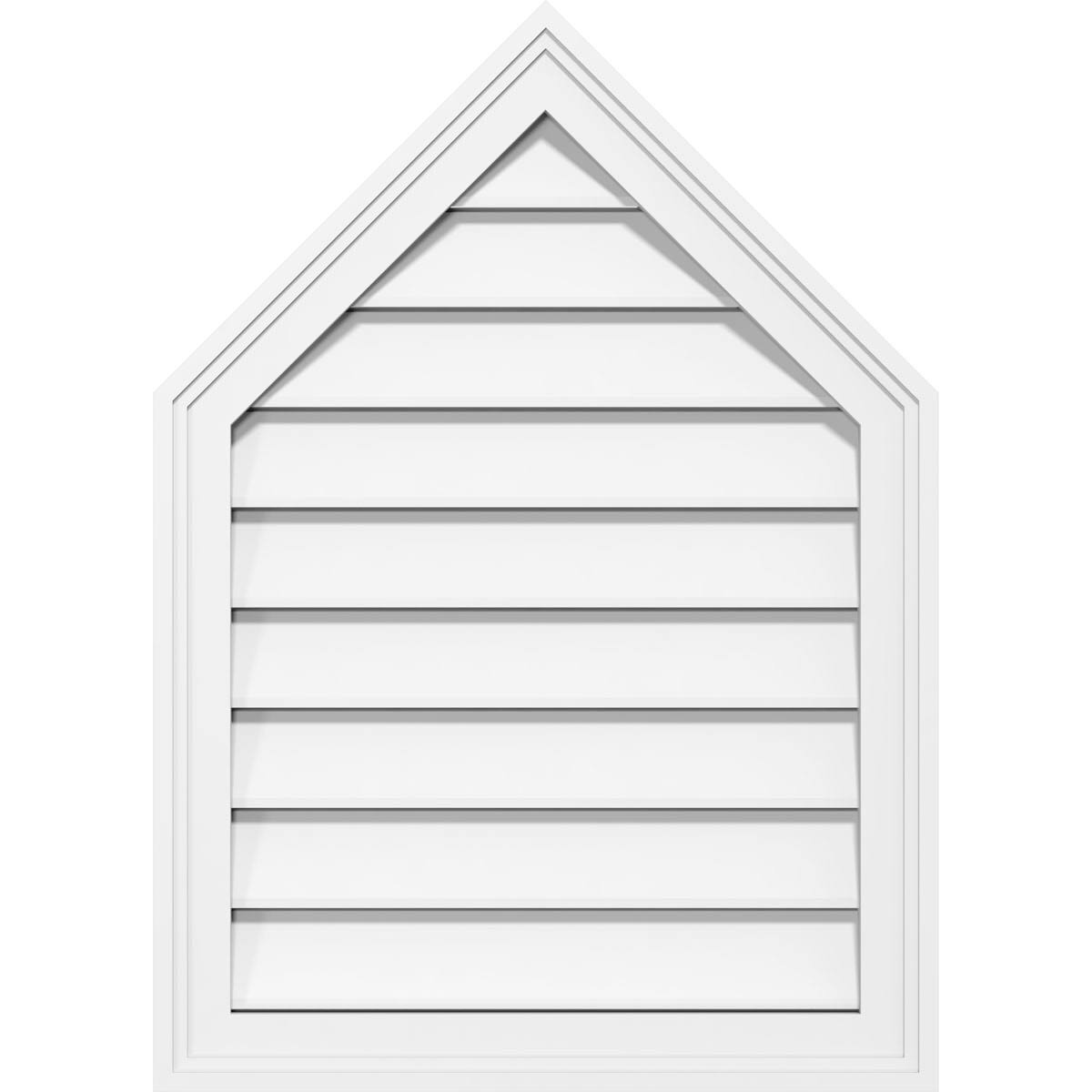 36x22W x 30x22H Peaked Top Surface Mount PVC Gable Vent G749