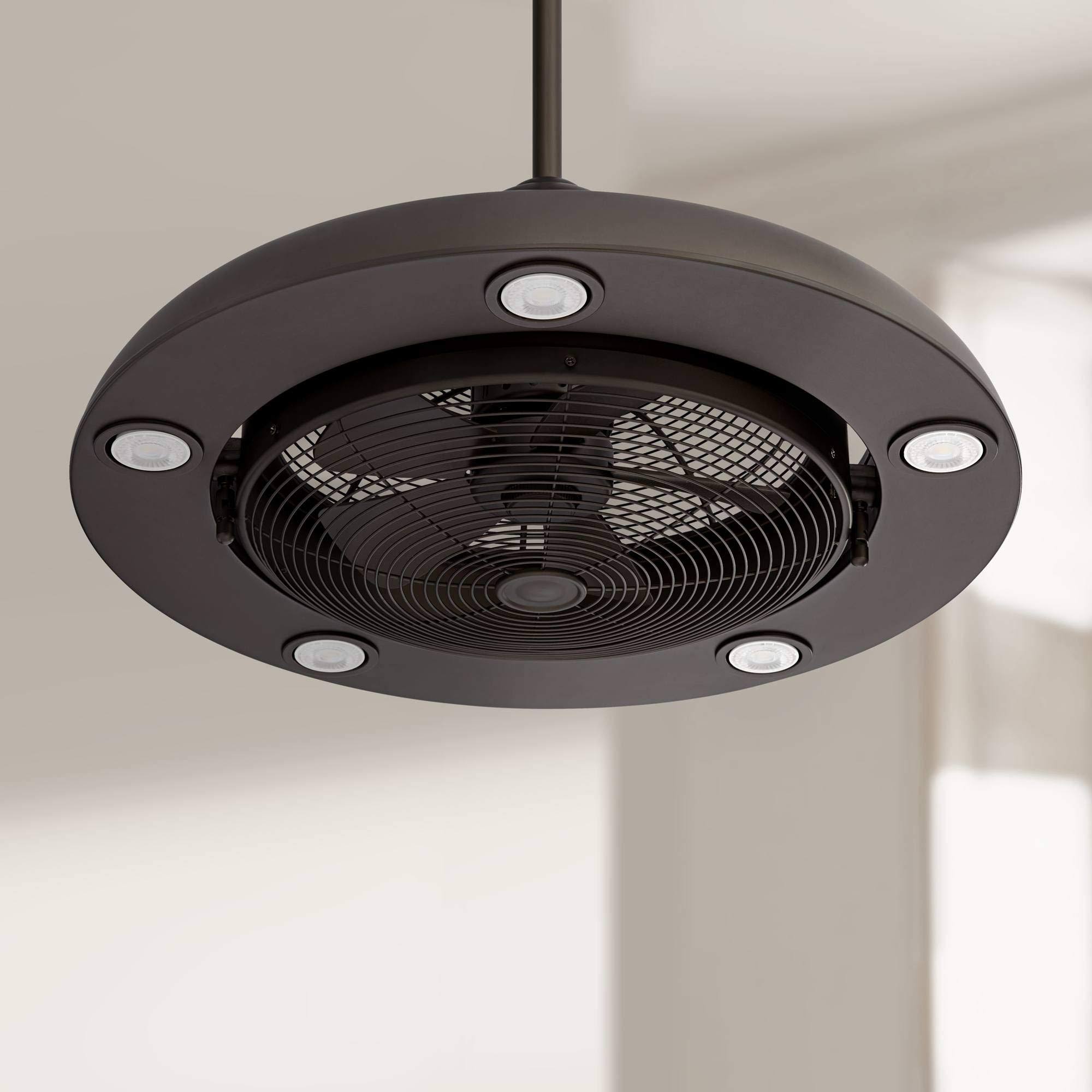 Bronze LED Ceiling Fan with Light Remote F441