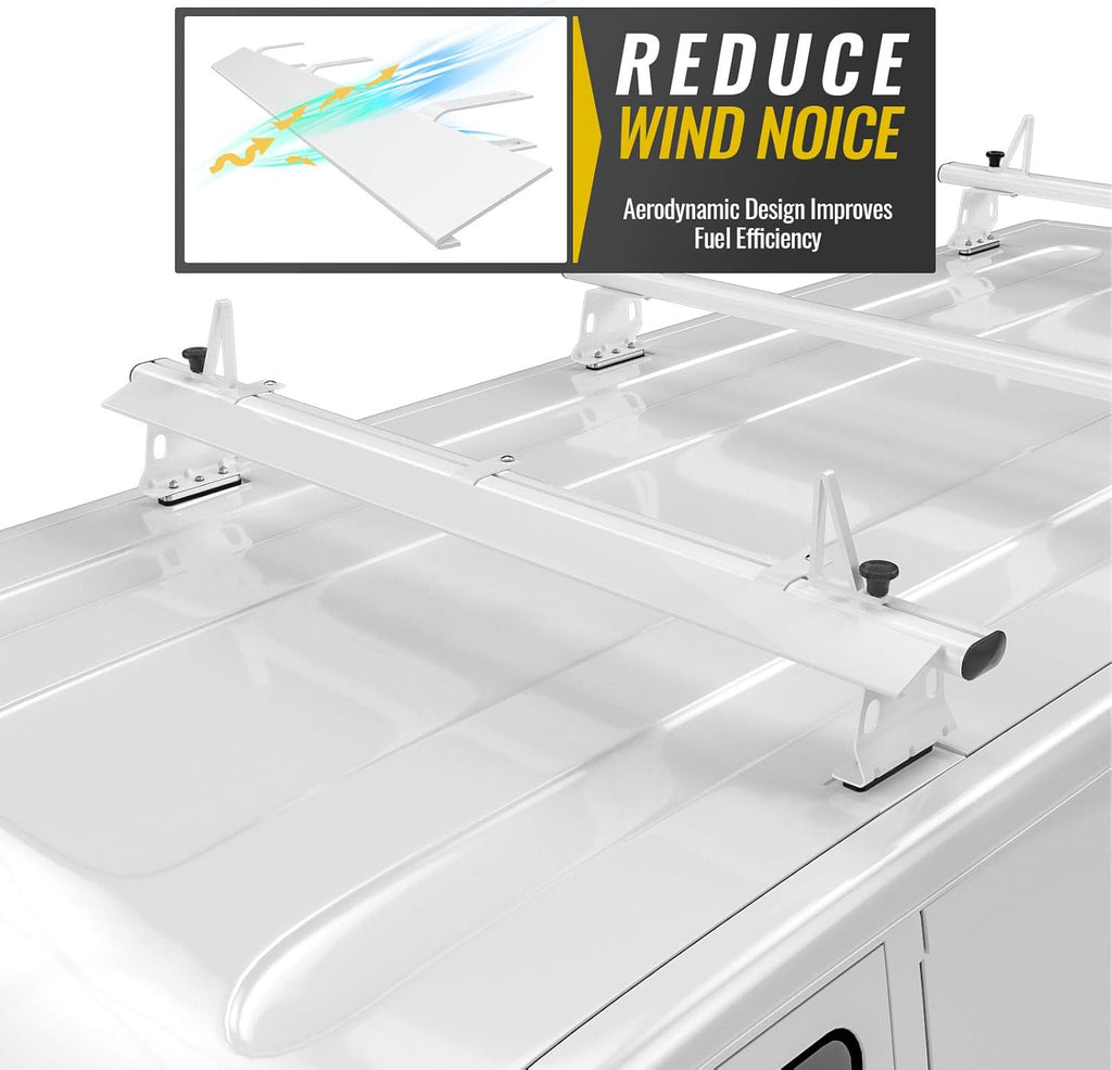 White Pack of 2 Aluminum Van Rack Accessory G988555