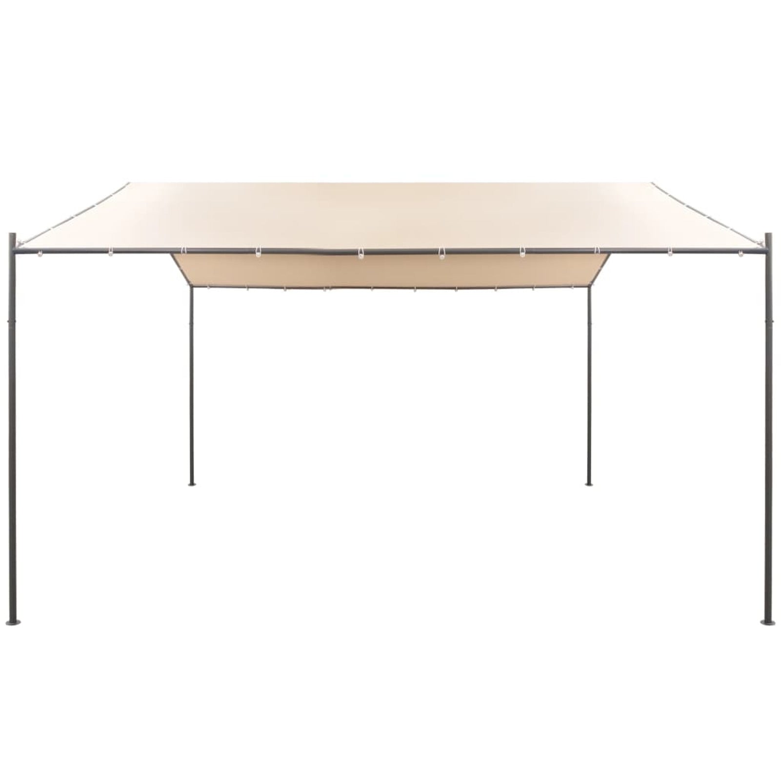 Beige Steel Frame Garden Canopy Tent Sun Shelter 13ft x 13ft x 8.5ft F45065