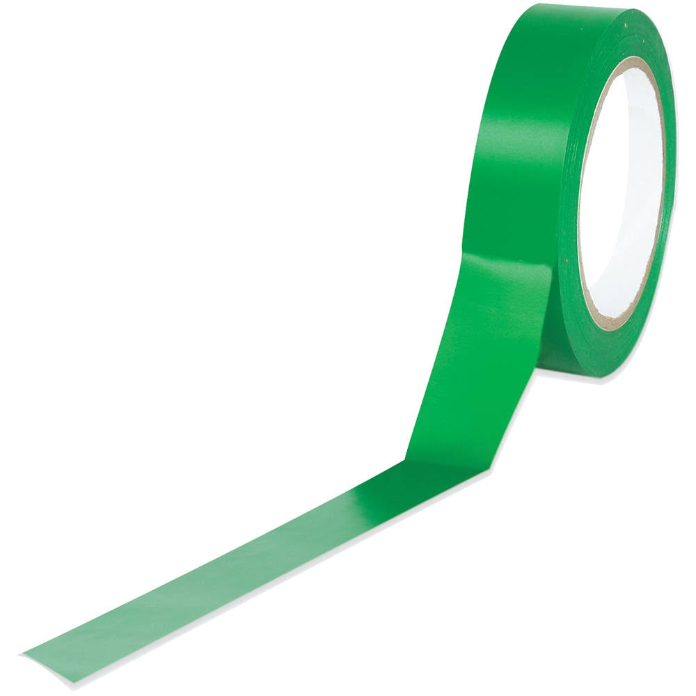 Green Solid Vinyl Safety Tape, 1x22 x 36 yds., 48/Case V203