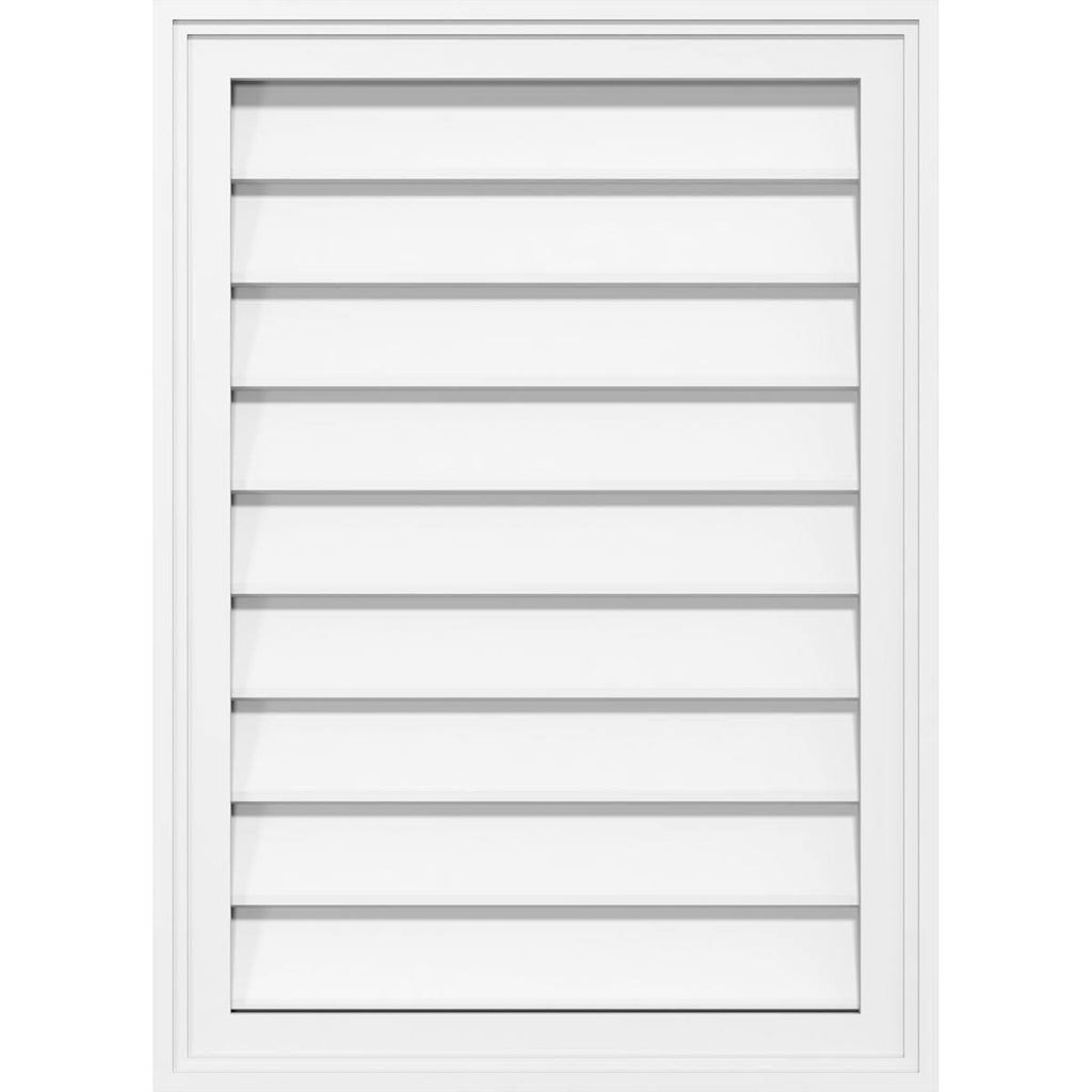 PVC Vertical Surface Mount Gable Vent with Brickmold A280