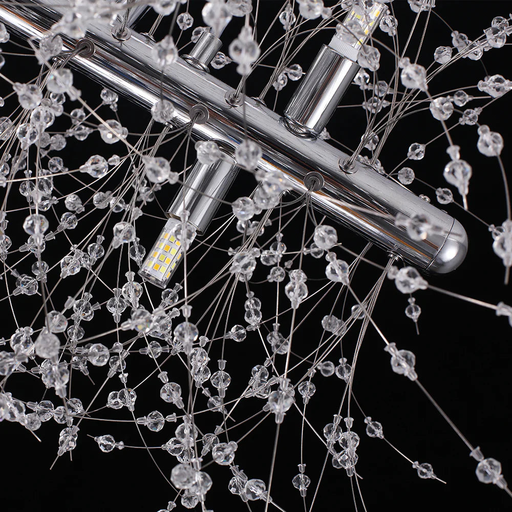 9-Light Linear Mid-Century Modern Chandelier W714857