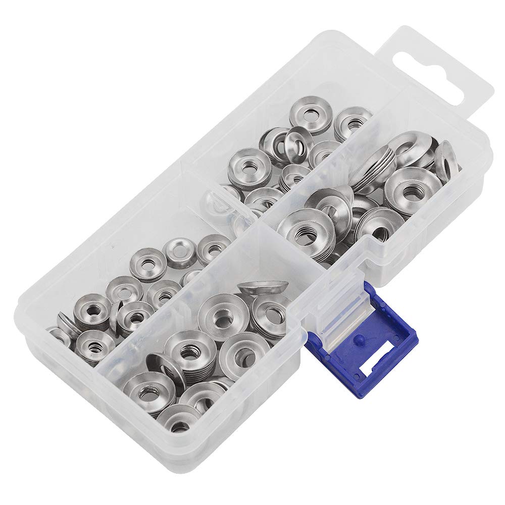 180Pcs 4Kinds 304 Stainless Steel Cup Countersunk Washer Assortment Kit U496