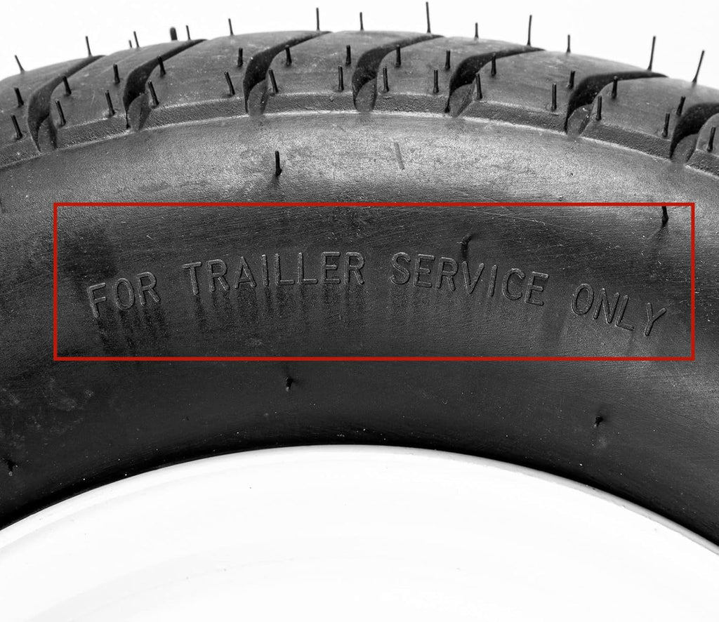 5.30 x 12 Trailer Tire and Wheel 5 Lug White Spoke Pack of 2 F2242
