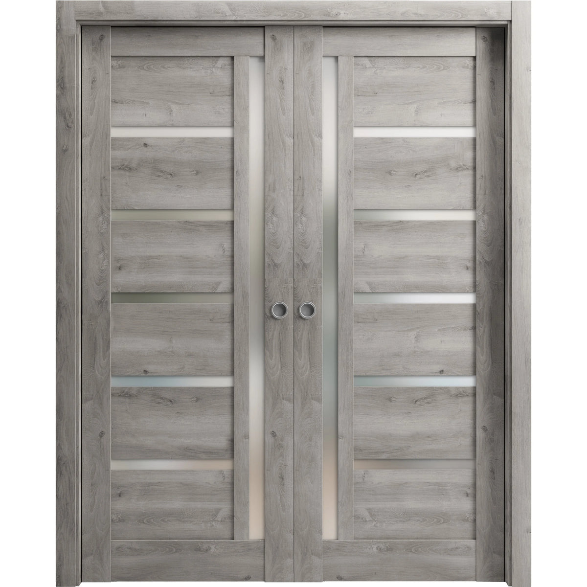 Sliding French Double Pocket Doors 60 x 84 inches Solid Wood Interior Doors P271660