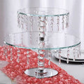 16x22 Round Crystal Glass Wedding Cake Riser Stand A90065