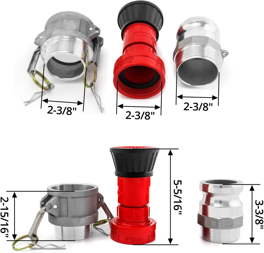 2 inch Heavy Duty Thermoplastic Constant Flow Fog Nozzle with Aluminum Camlock Fittings V7906