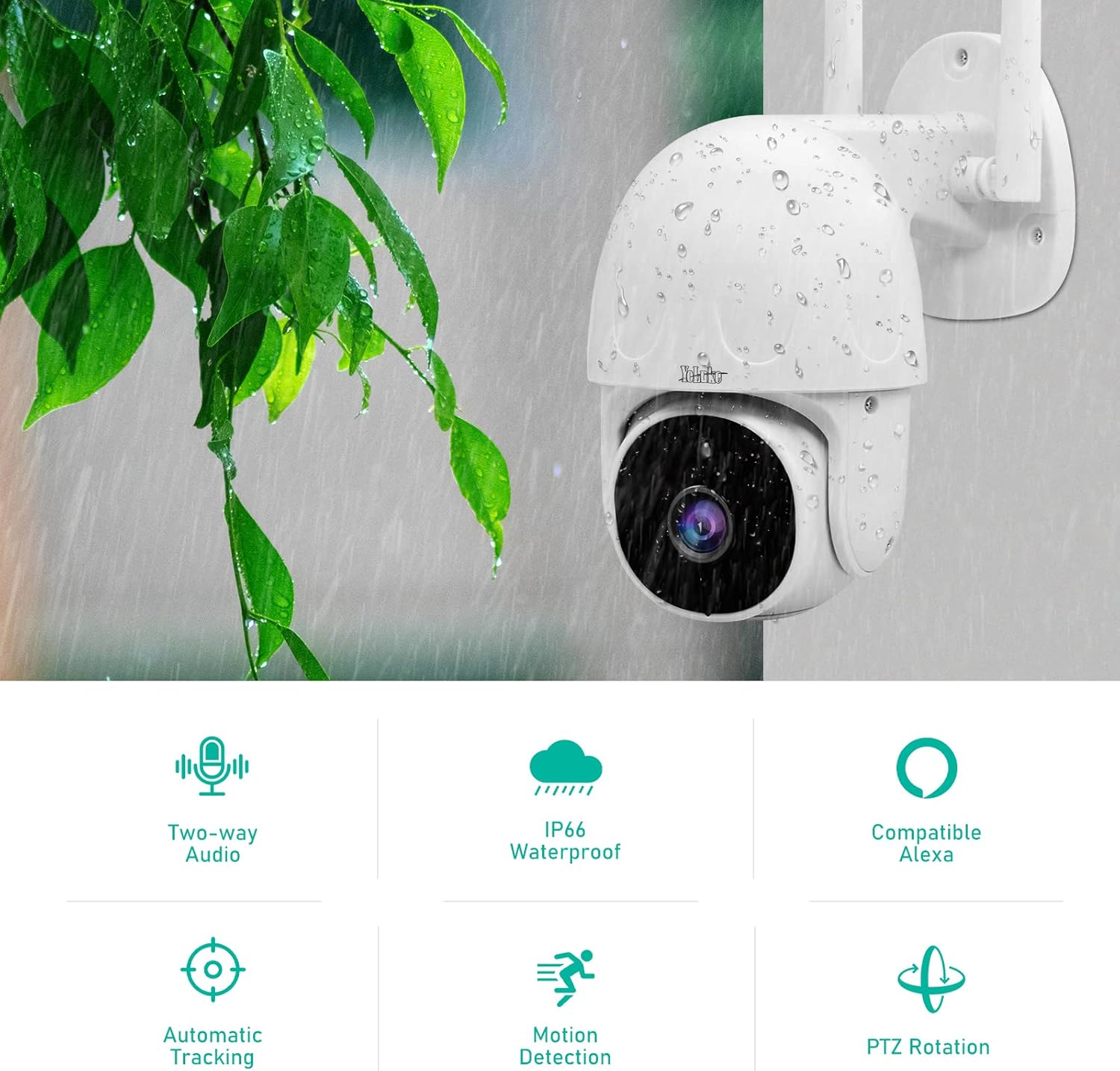 1080P WiFi Security Camera Outdoor with Night Vision Q170