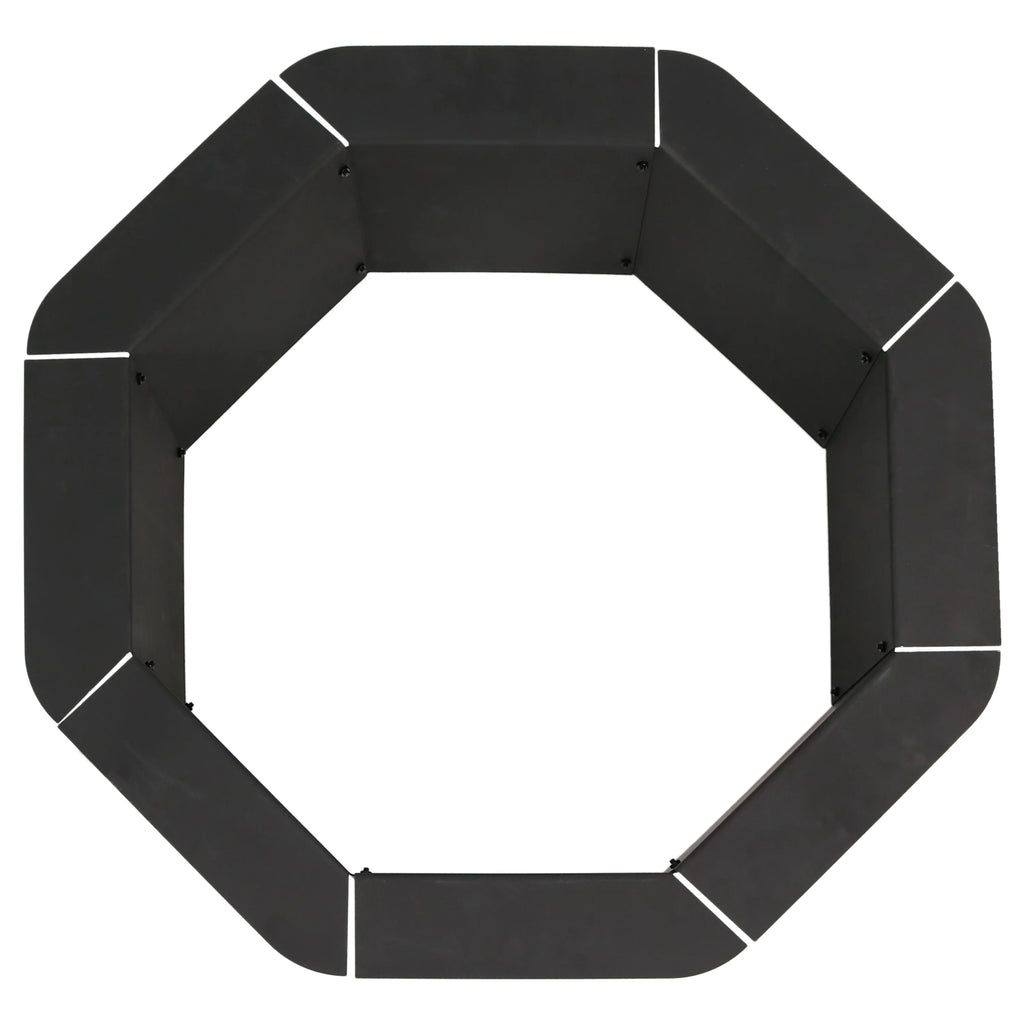 Octagon Heavy-Duty Steel Fire Pit Ring - 30" Inside Diameter O9156