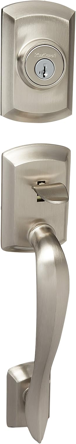 Double Cylinder Entrance Handleset Satin Nickel D3829