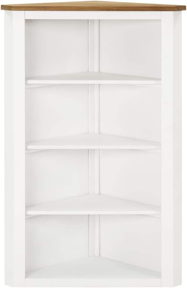 Corner Cabinet with 3 Shelves Solid Oak Wood H983