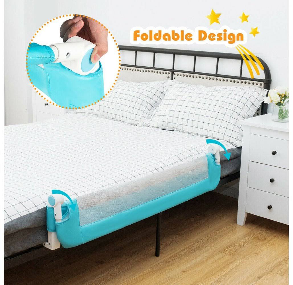 Blue Breathable Baby Swing Bed Rail Guard U35642