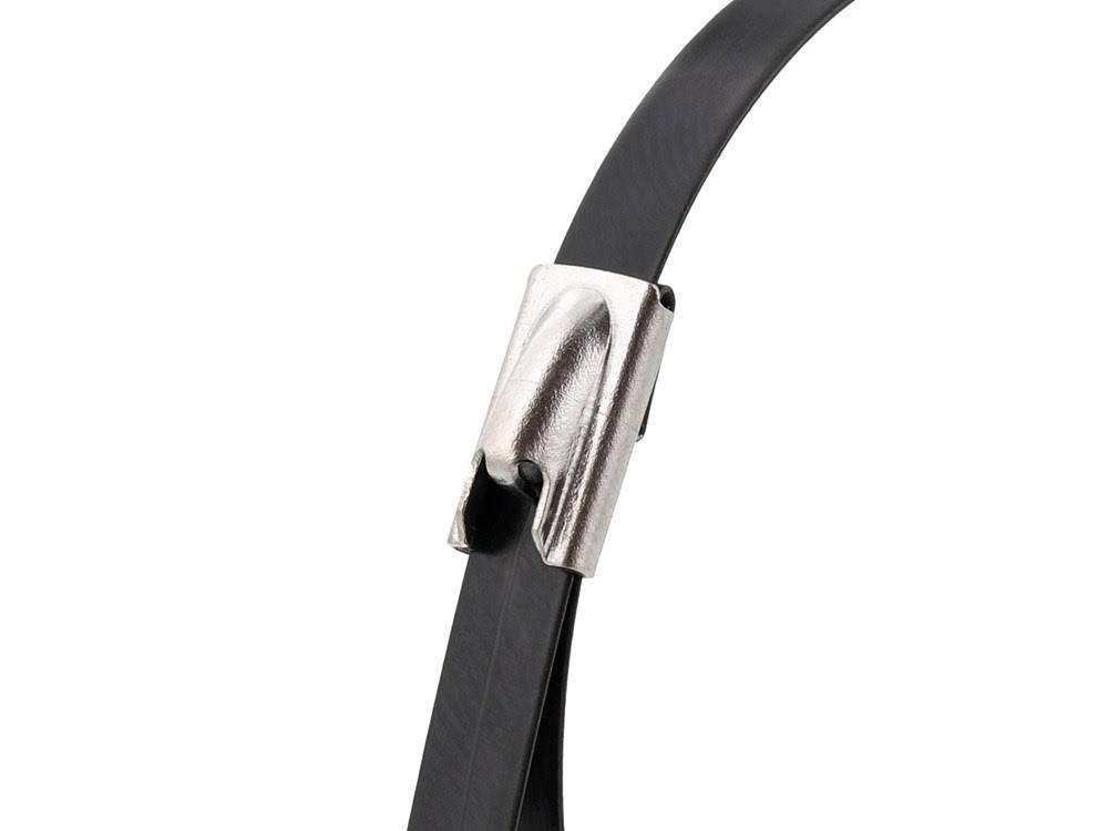 27 inch Plastic Coated Stainless Steel Cable Tie - 100 Pack S4055